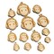 Occupation DJ with Headphones Icon Mini Wood Shape Charms Jewelry DIY Craft